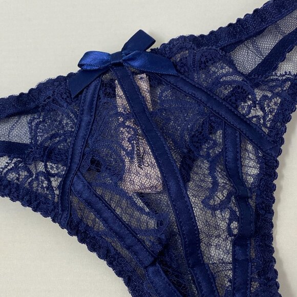 Agent Provocateur Rozlyn Navy Thong AP2 Small New - Picture 7 of 10